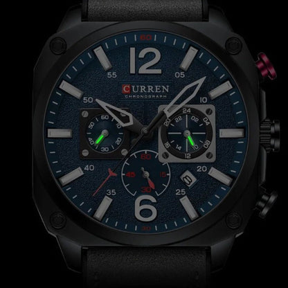 Business Leather Quartz Waterproof Wrist Watch