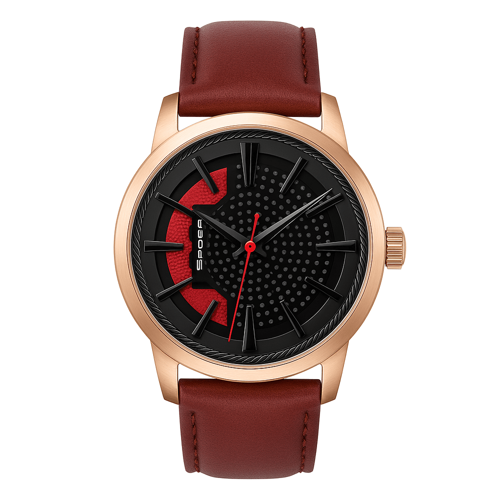 Rotating Hub Dial Quartz Watch